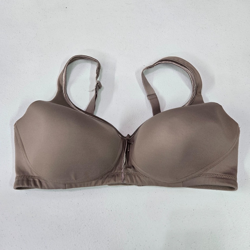 Vanity Fair Women Bra 36D Brown Body Caress Wireless Lightly Lined Adjustable